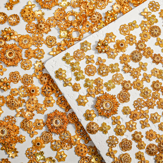 [E102] Anti-Tarnish Heavy Gold/Silver Plated Copper Flower Spacers