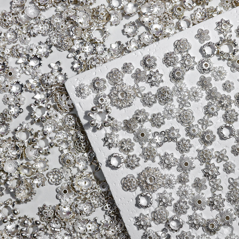 [E102] Anti-Tarnish Heavy Gold/Silver Plated Copper Flower Spacers
