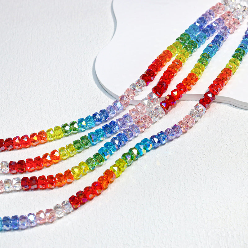 Sale🔥[B121] 8mm Rainbow Beads Strings (Glass)