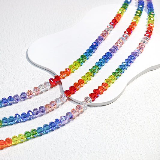 Sale🔥[B121] 8mm Rainbow Beads Strings (Glass)
