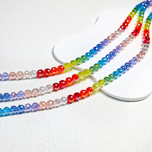 Sale🔥[B121] 8mm Rainbow Beads Strings (Glass)