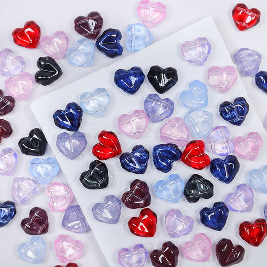 🩷New!🆕[B276] House Of Heart Glass Beads