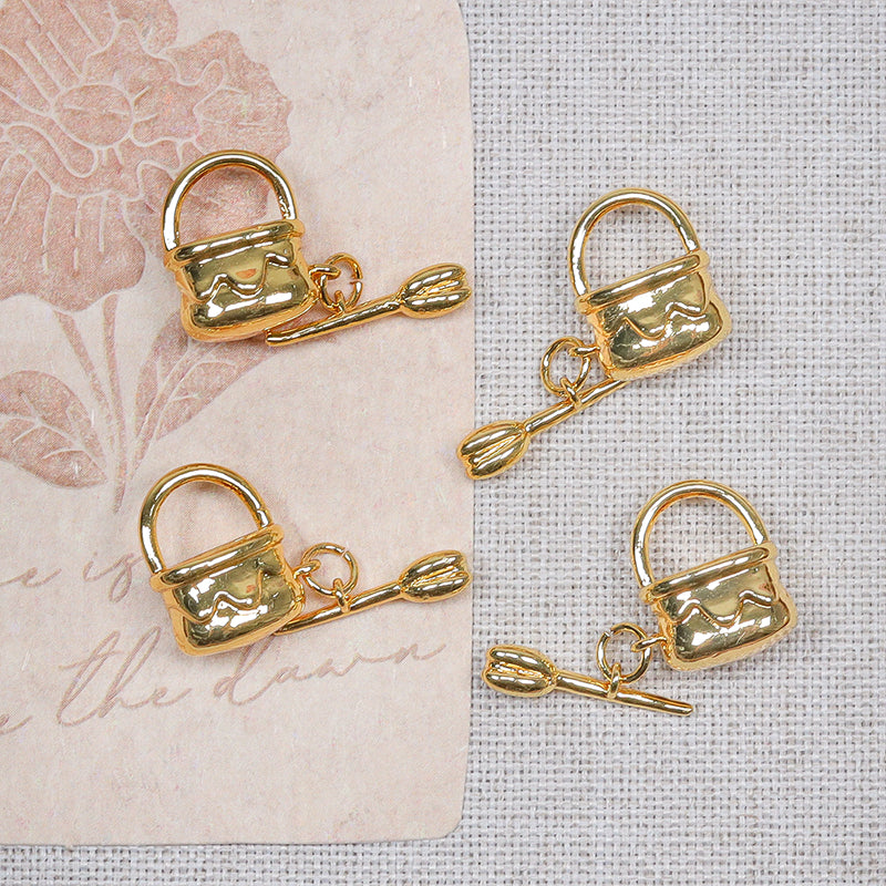 🧺[E202] Copper Flower Basket Clasp