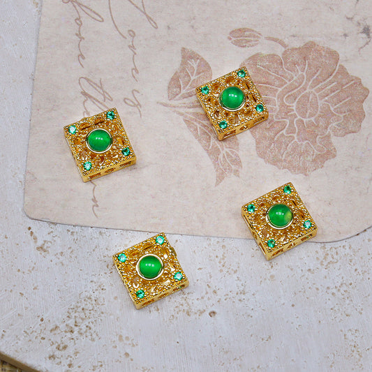 New!🆕[E209] Carnelian Copper Charm With Multiple Holes