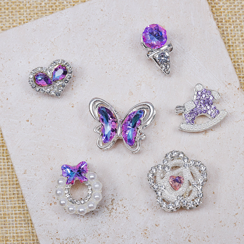 [E244] Fancy Purple Charm (For Keychain/Pen)