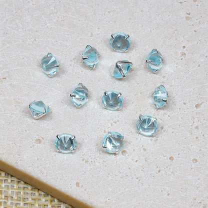 [E289] 5mm Teal & Blue Color Cubic Zirconia Beads
