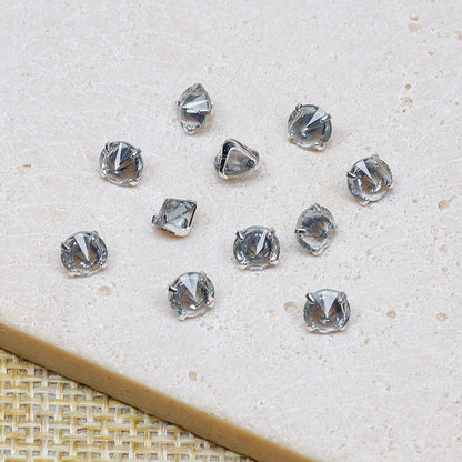 [E293] 5mm Grey & Olive Green Color Cubic Zirconia Beads