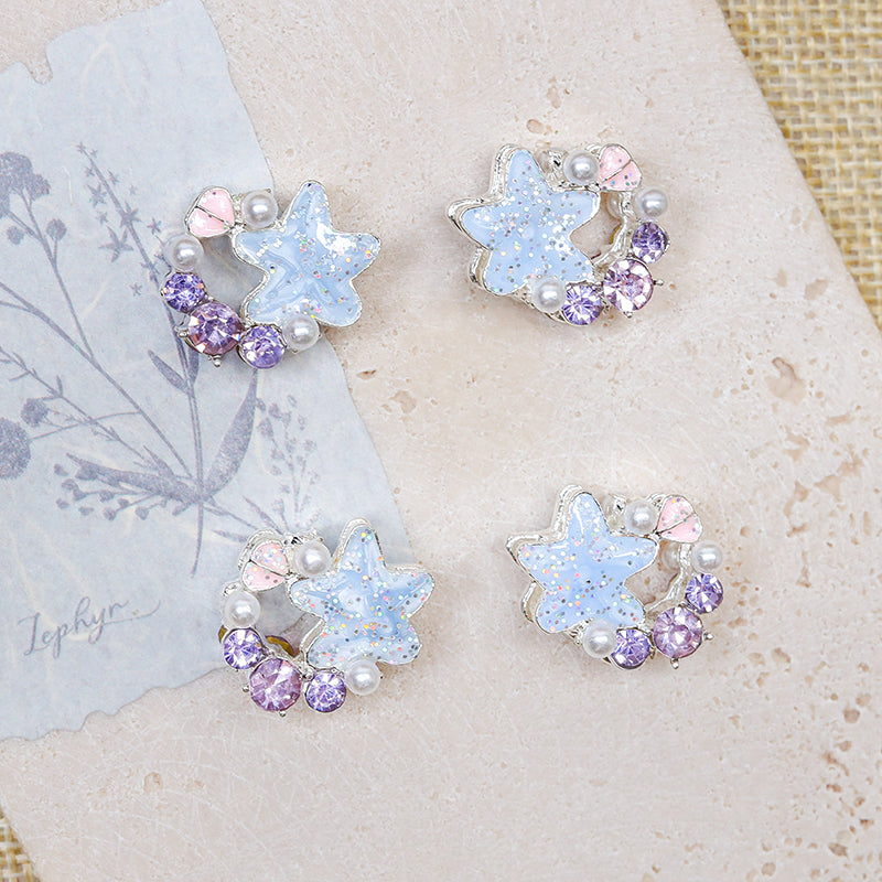 [E299] Fancy Starfish Wreath Charm (For Keychain/Pen)
