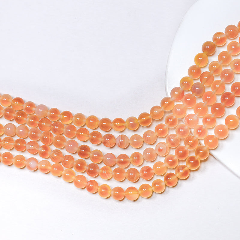 📿[N128] 8mm Natural Jelly Agate Beads String