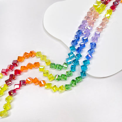 Sale🔥[B121] 8mm Rainbow Beads Strings (Glass)