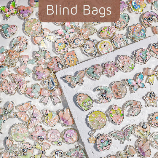[X103] [CCC] Luminous Oil Painting Alloy Beads/Charms Blind Bags