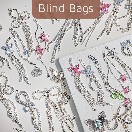 [X107] [CCC] Cubic Zirconia Tassels Pendant Blind Bags