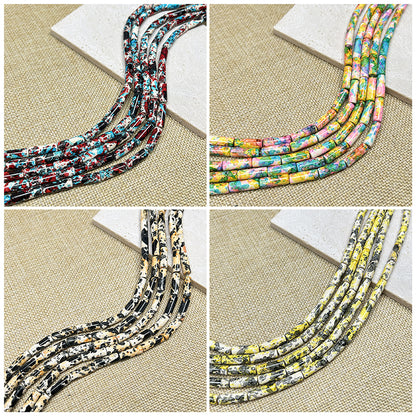 [B312] 6*17mm Colorful Tube Beads(Synthetic Shell)