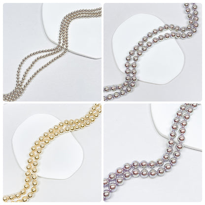 🧚‍♀️[B327] Mirror-Luster Glass Pearl Beads, Akoya Style