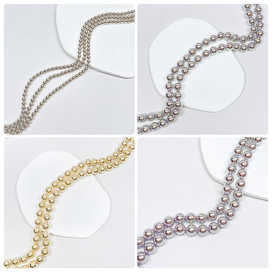 🧚‍♀️[B327] Mirror-Luster Glass Pearl Beads, Akoya Style