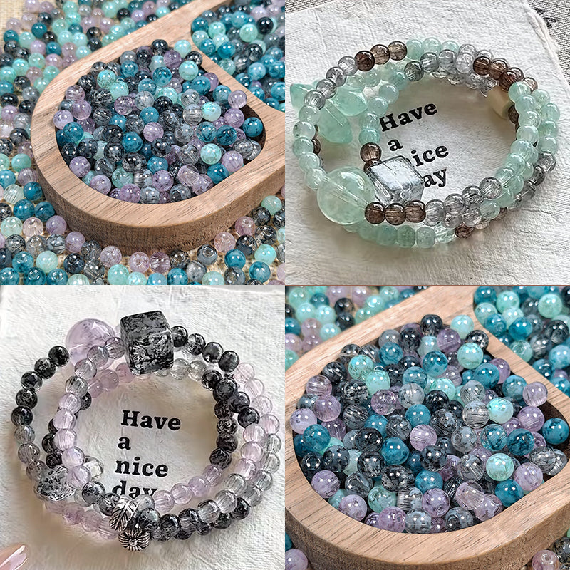New!🆕[B499] Frosted Blueberries (6mm,Glass)