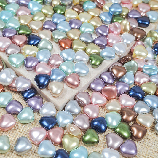 🩵New!🆕[B389] 10mm Heart Glass Pearl Beads