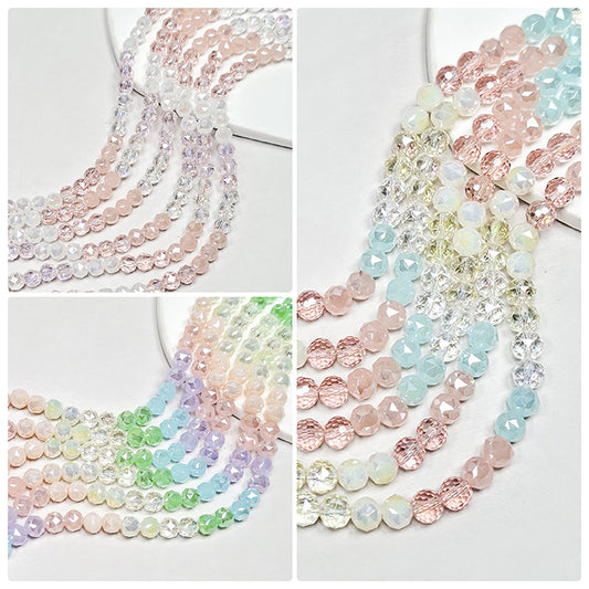 New!🆕[B403] Color Faceted Glass Beads String