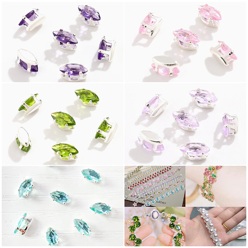 [E324] 3*6mm Maquise-Cut Zirconia Beads