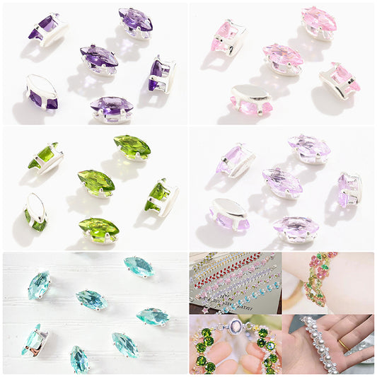 [E324] 3*6mm Maquise-Cut Zirconia Beads