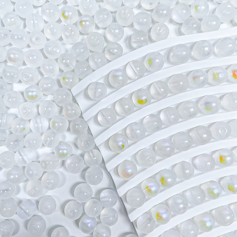 🟢[B142] Green Opalite Glass Beads (10mm)