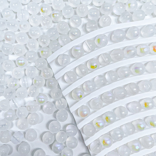 🟢[B142] Green Opalite Glass Beads (10mm)